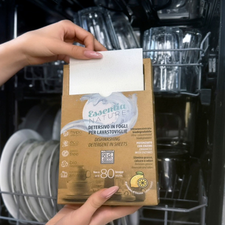Ekologiczne listki do zmywarki Essentia - do 80 cykli zmywania