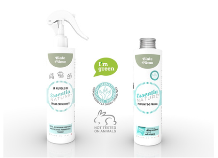 Zestaw perfumy do prania + odświeżacz w sprayu o zapachu Białe Piżmo 2 x 250 ml