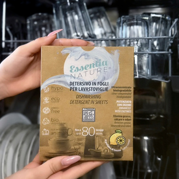 Ekologiczne listki do zmywarki Essentia - do 80 cykli zmywania